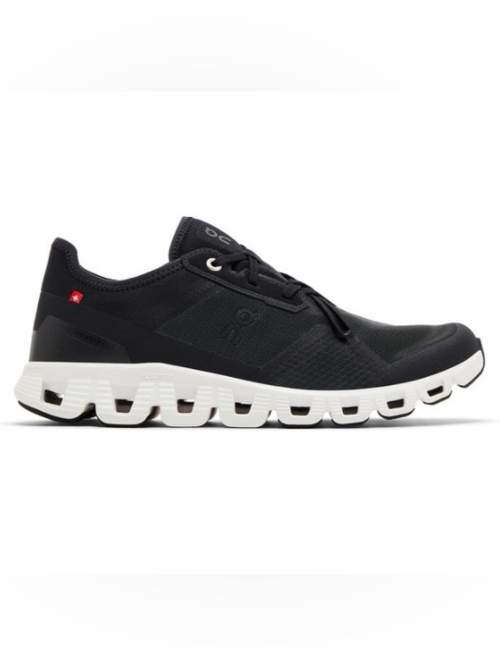 On Running Men's Cloud Waterproof Athletic Shoe — Black/White
